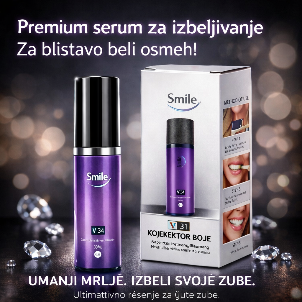 Serum za izbeljivanje zuba i svež dah! 1+1 GRATIS